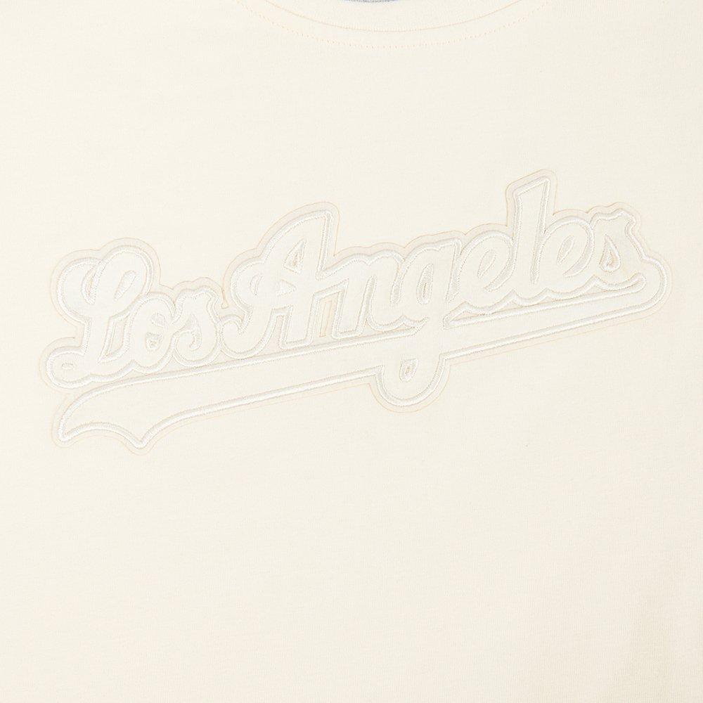 Pro Standard MLB Los Angeles Dodgers Neutral Big Girls' Cream Short Sleeve Top
