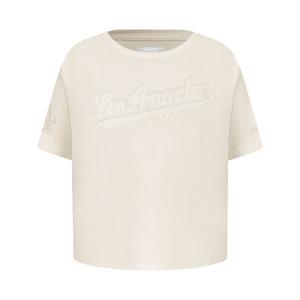 Pro Standard Big Girls' MLB Los Angeles Dodgers Neutral Short Sleeve Top -Cream