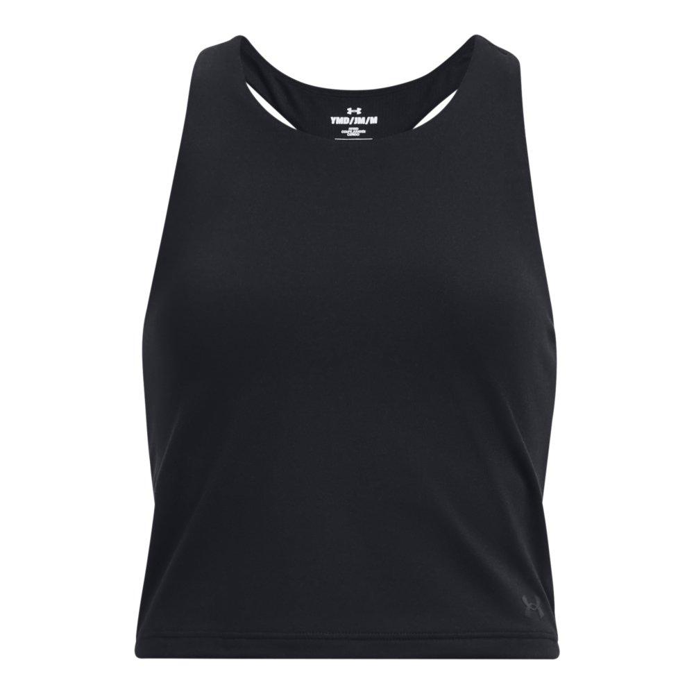 Under Armour Girls' Motion Crop Tank - Black - BLACK Thumbnail View 1