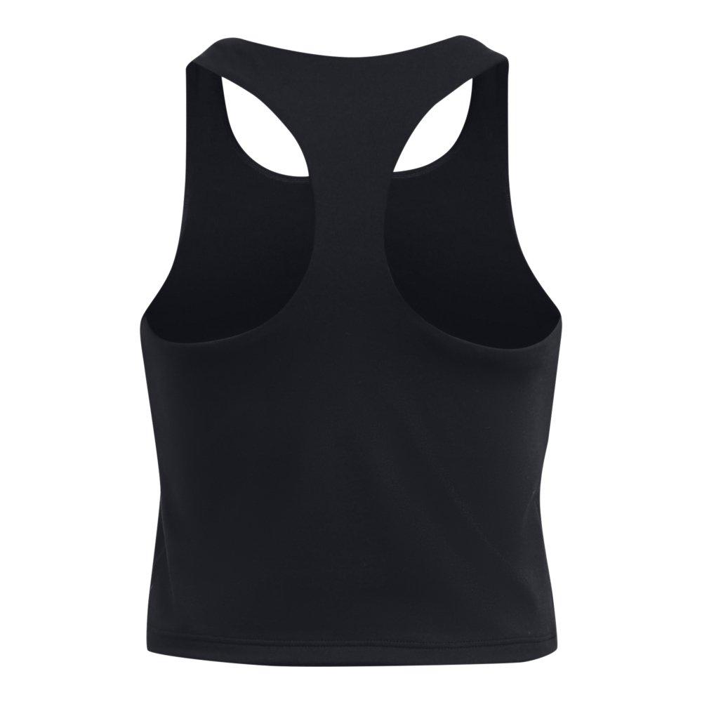 Under Armour Girls' Motion Crop Tank - Black - BLACK Thumbnail View 2