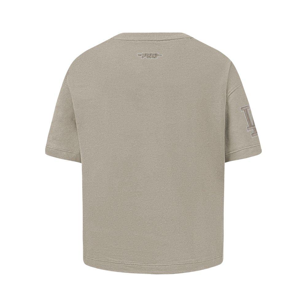 Pro Standard MLB Los Angeles Dodgers Neutral Big Girls' Khaki Short Sleeve Top