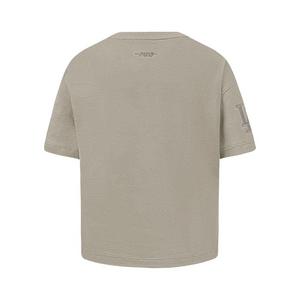 Pro Standard Big Girls' MLB Los Angeles Dodgers Neutral Short Sleeve Top -Khaki