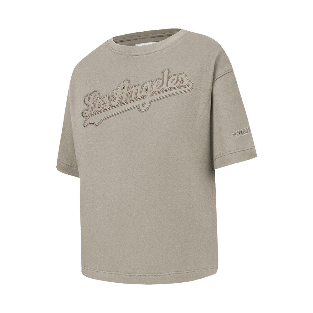Pro Standard MLB Los Angeles Dodgers Neutral Big Girls' Khaki Short Sleeve Top