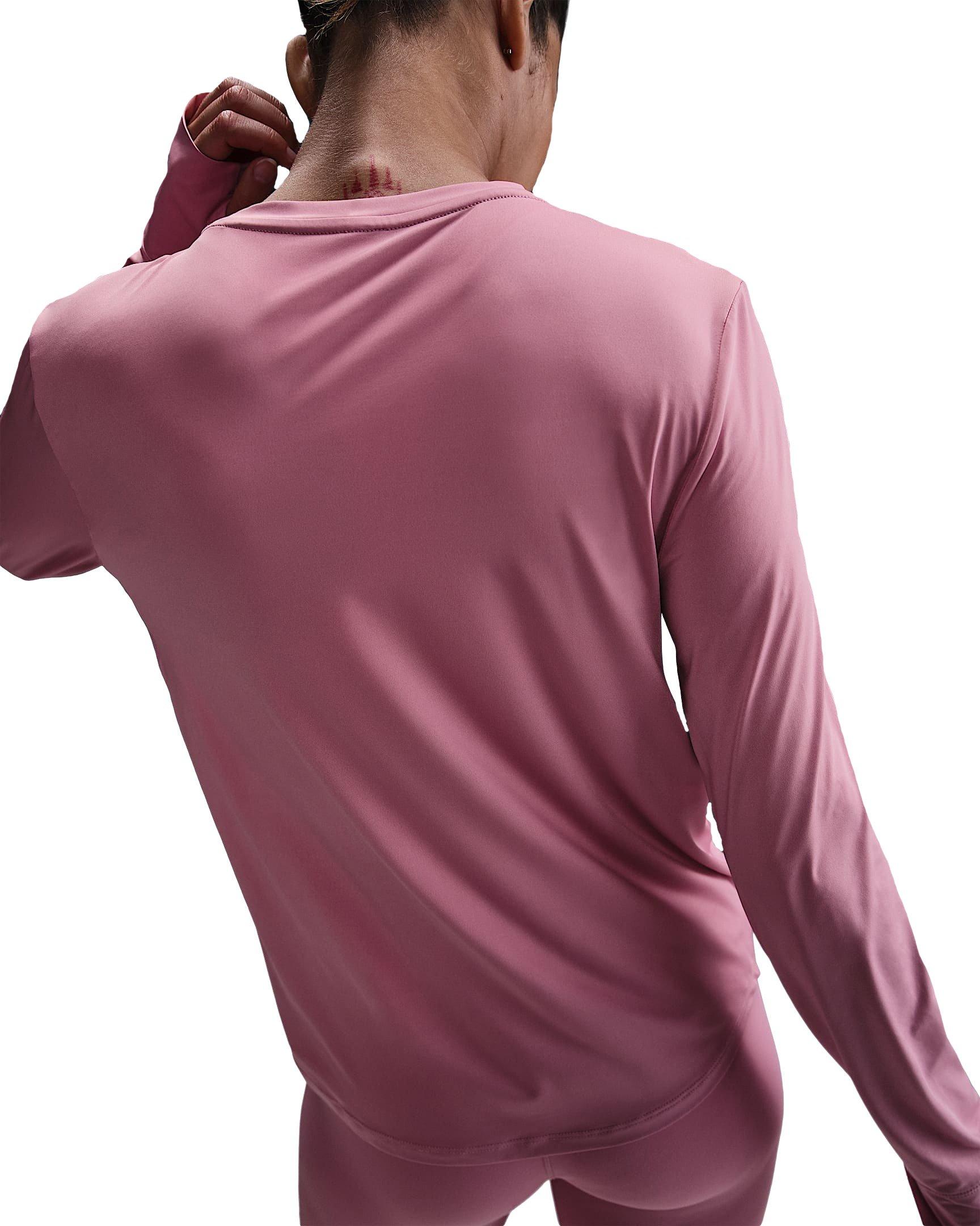 Nike Women's One Classic Dri-FIT Long-Sleeve Top - Pink - PINK Thumbnail View 2