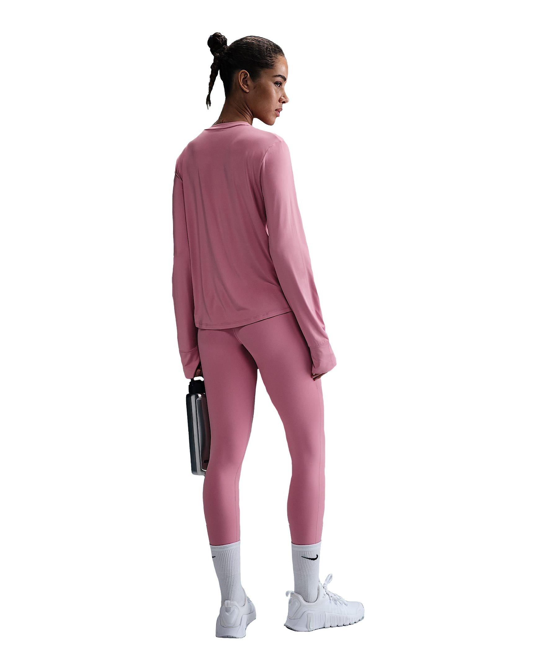 Nike Women's One Classic Dri-FIT Long-Sleeve Top - Pink - PINK Thumbnail View 5