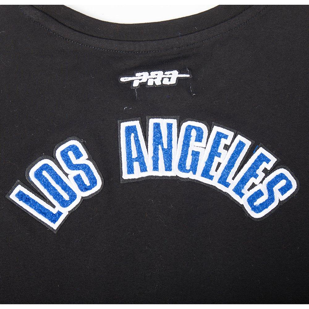 Pro Standard Big Girls' MLB Los Angeles Dodgers Classic Short Sleeve Boxy Top - Black - BLACK Thumbnail View 5