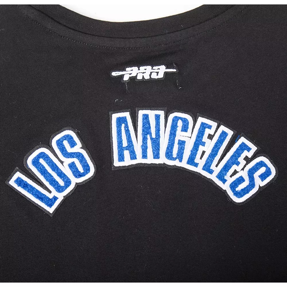 Pro Standard Big Girls' MLB Los Angeles Dodgers Classic Short Sleeve Boxy Top - Black - BLACK