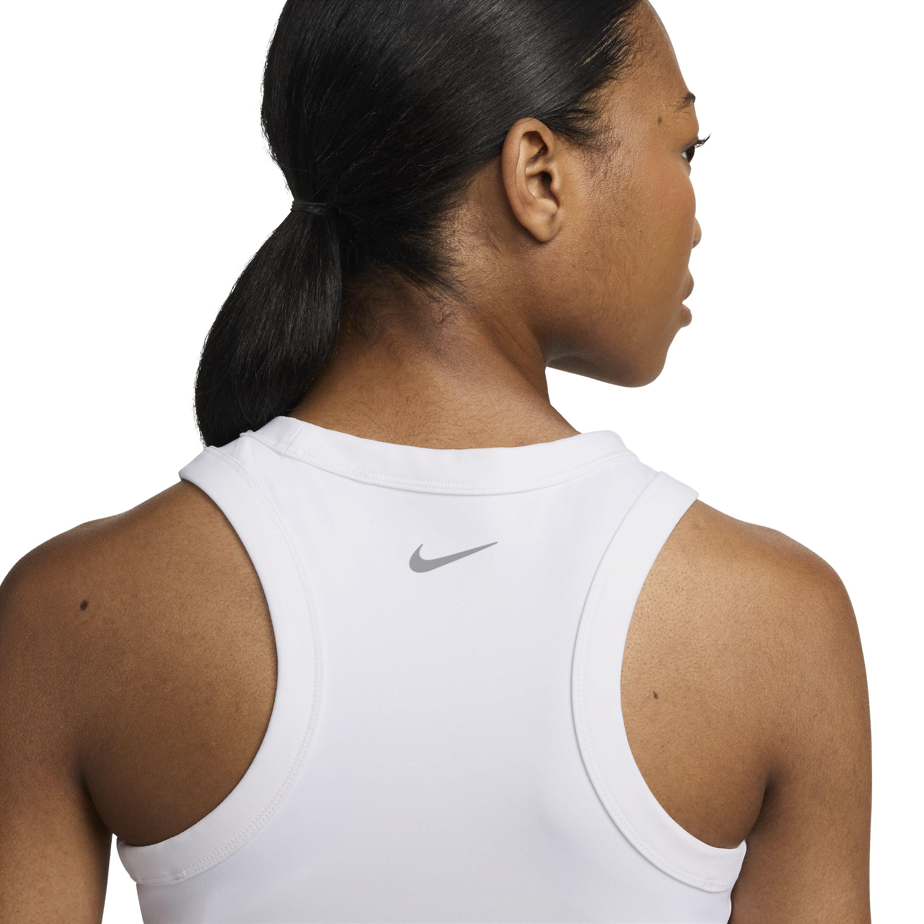 Nike One Fitted Women's White Dri-FIT Cropped Tank Top