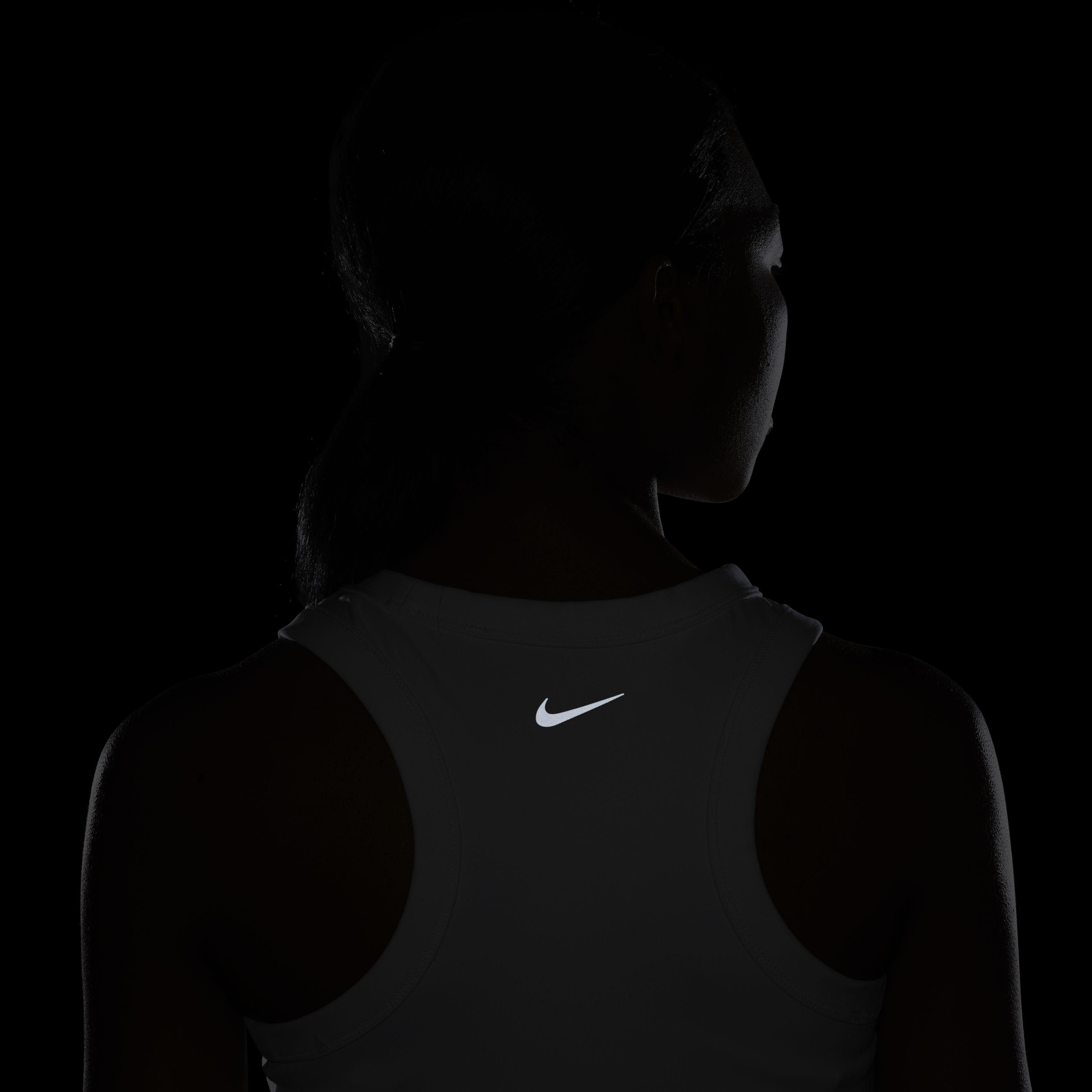 Nike One Fitted Women's White Dri-FIT Cropped Tank Top