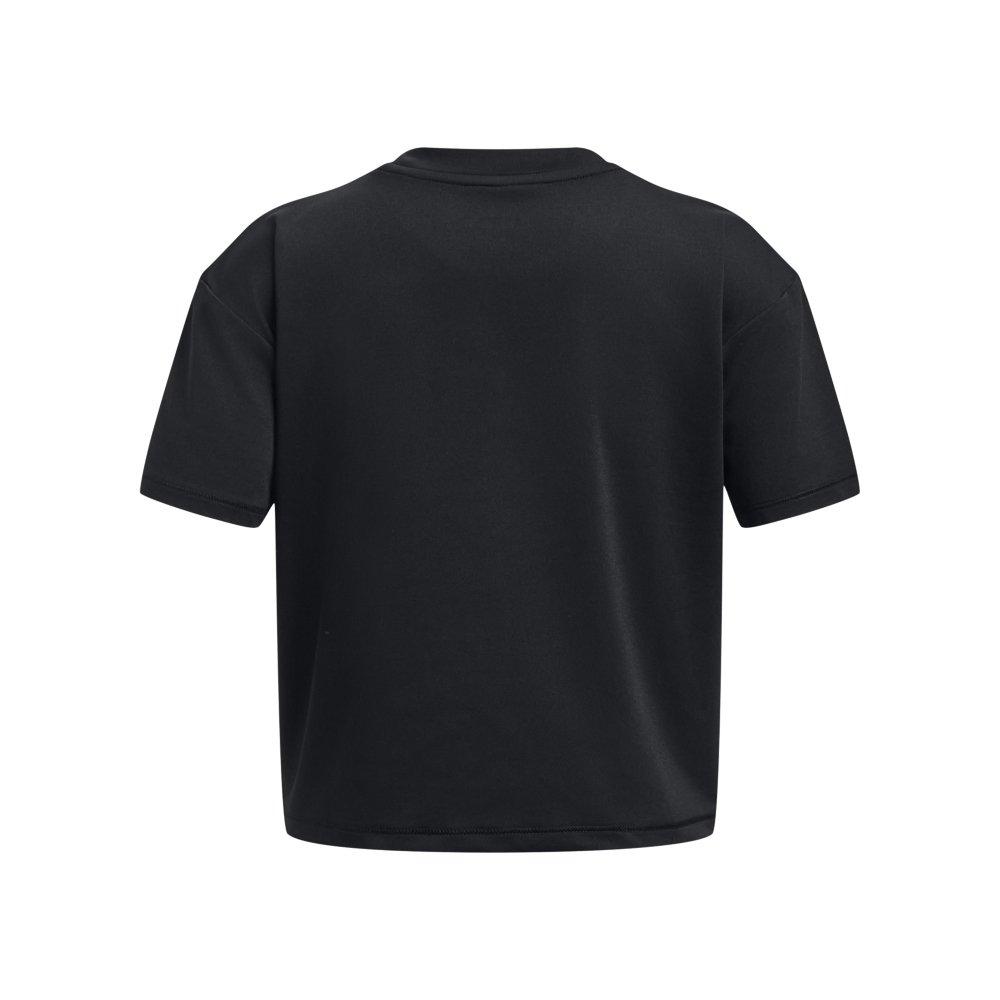 Under Armour Big Girls' Motion Short Sleeve Shirt - Black - BLACK Thumbnail View 2