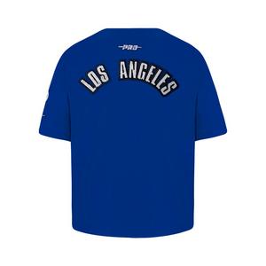 Pro Standard Big Girls' MLB Los Angeles Dodgers Classic Short Sleeve Boxy Top -Blue