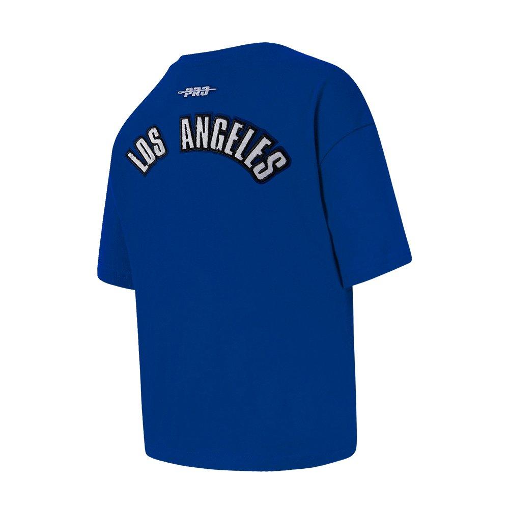 Pro Standard Big Girls' MLB Los Angeles Dodgers Classic Short Sleeve Boxy Top - Blue - BLUE Thumbnail View 4