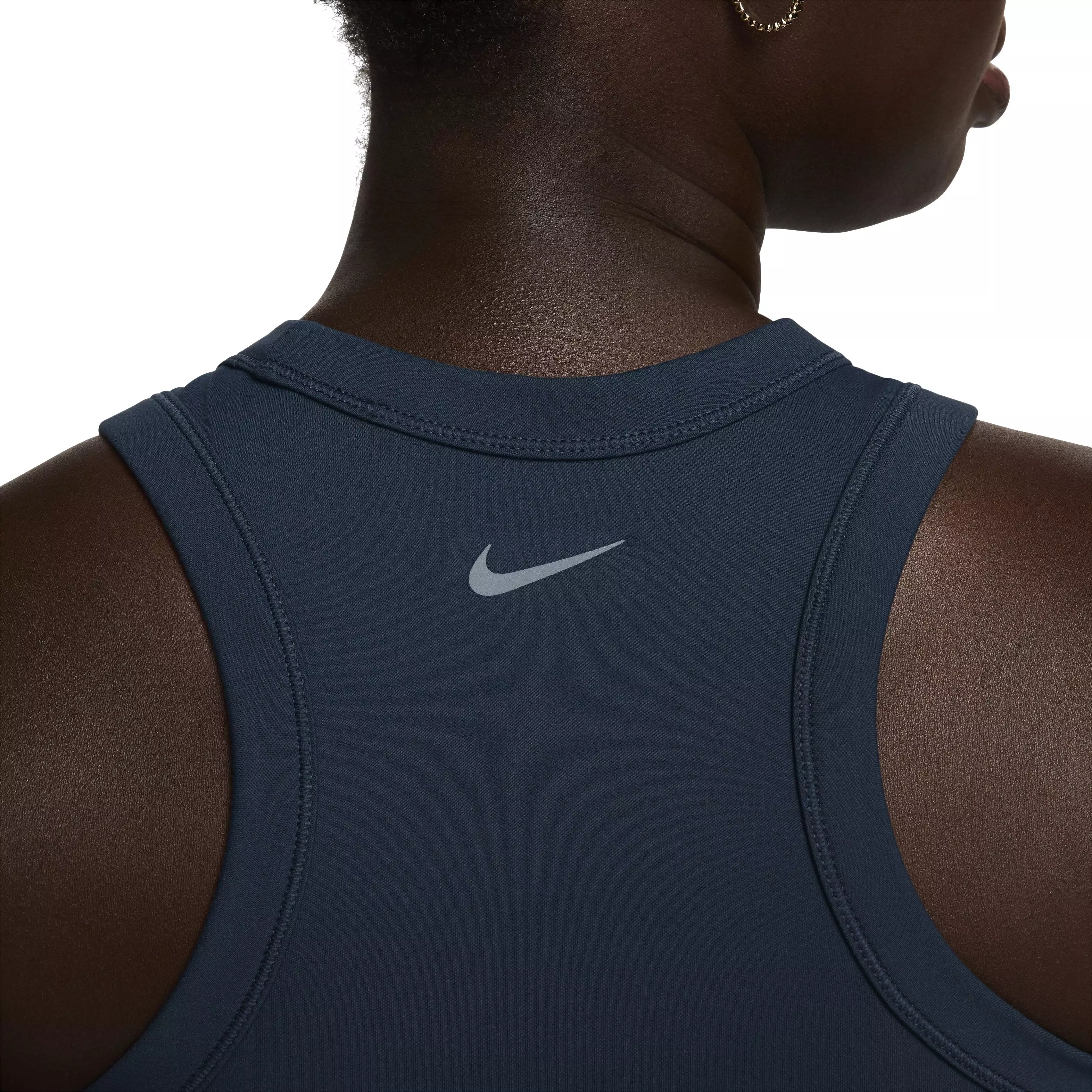 Nike Women's One Fitted Dri-FIT Cropped Tank Top - Blue - BLUE