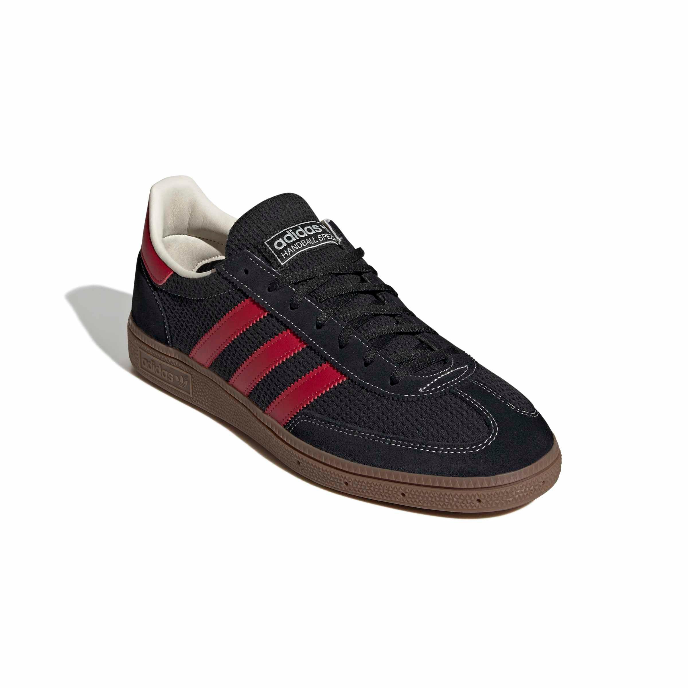 adidas Originals Handball Spezial "Core Black/Team Victory Red/Gum 5" Men's Shoe - BLACK/RED/GUM