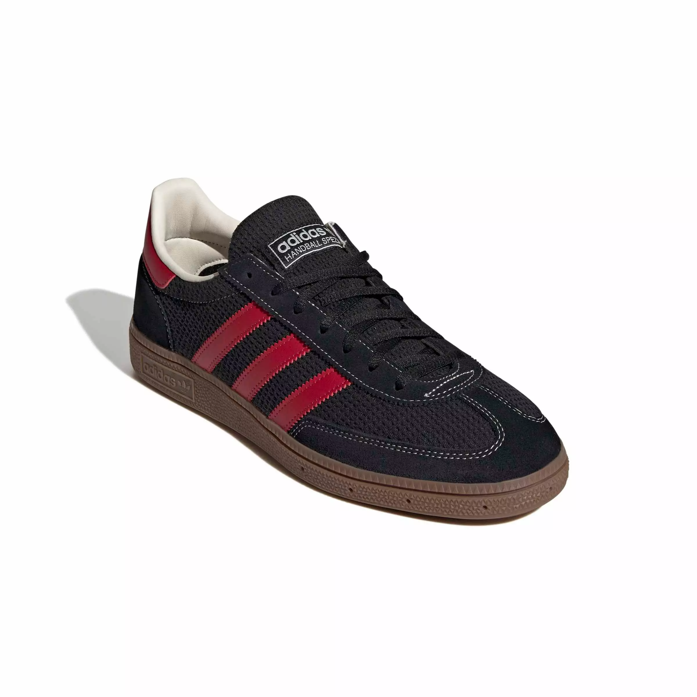adidas Originals Handball Spezial "Core Black/Team Victory Red/Gum 5" Men's Shoe - BLACK/RED/GUM