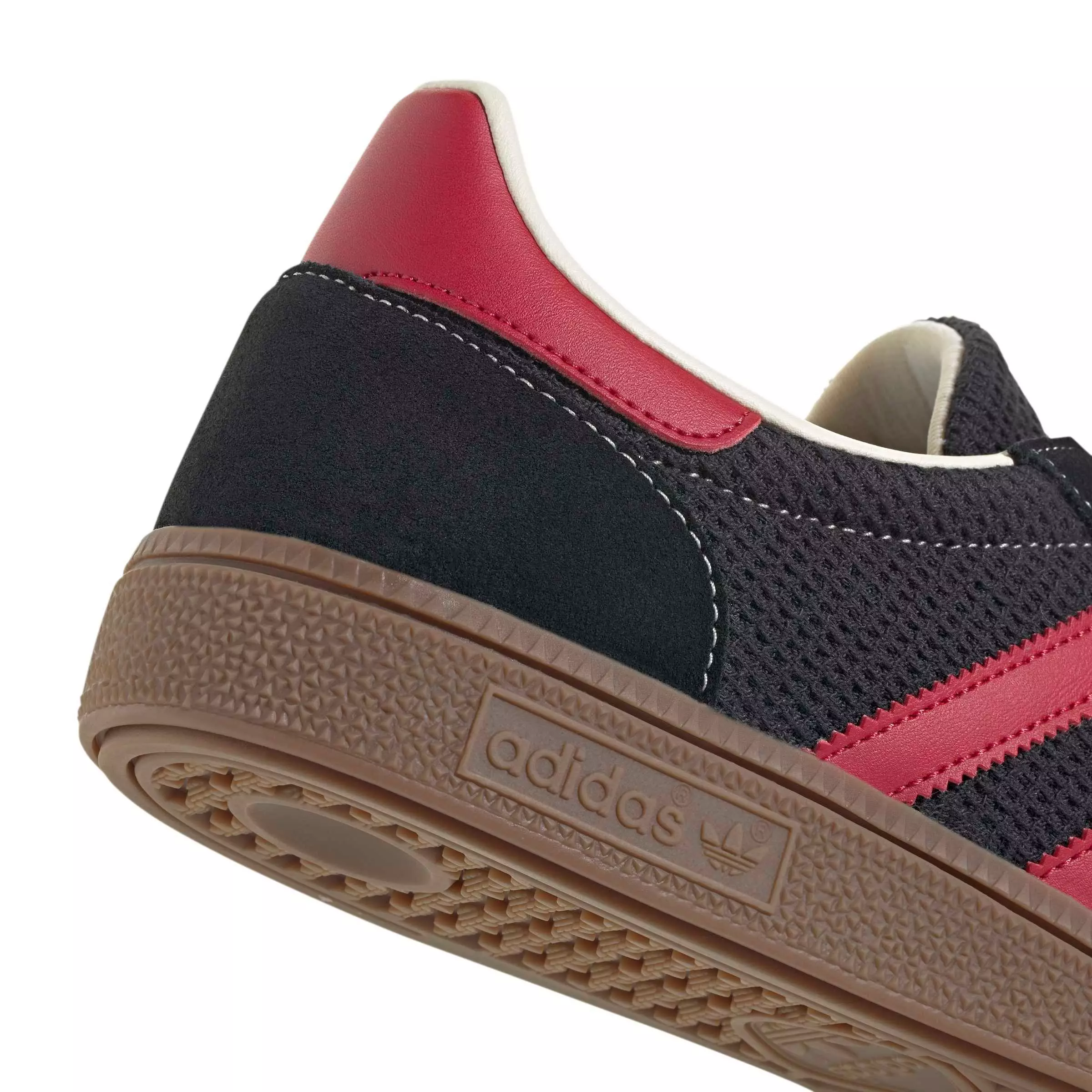 adidas Originals Handball Spezial "Core Black/Team Victory Red/Gum 5" Men's Shoe - BLACK/RED/GUM