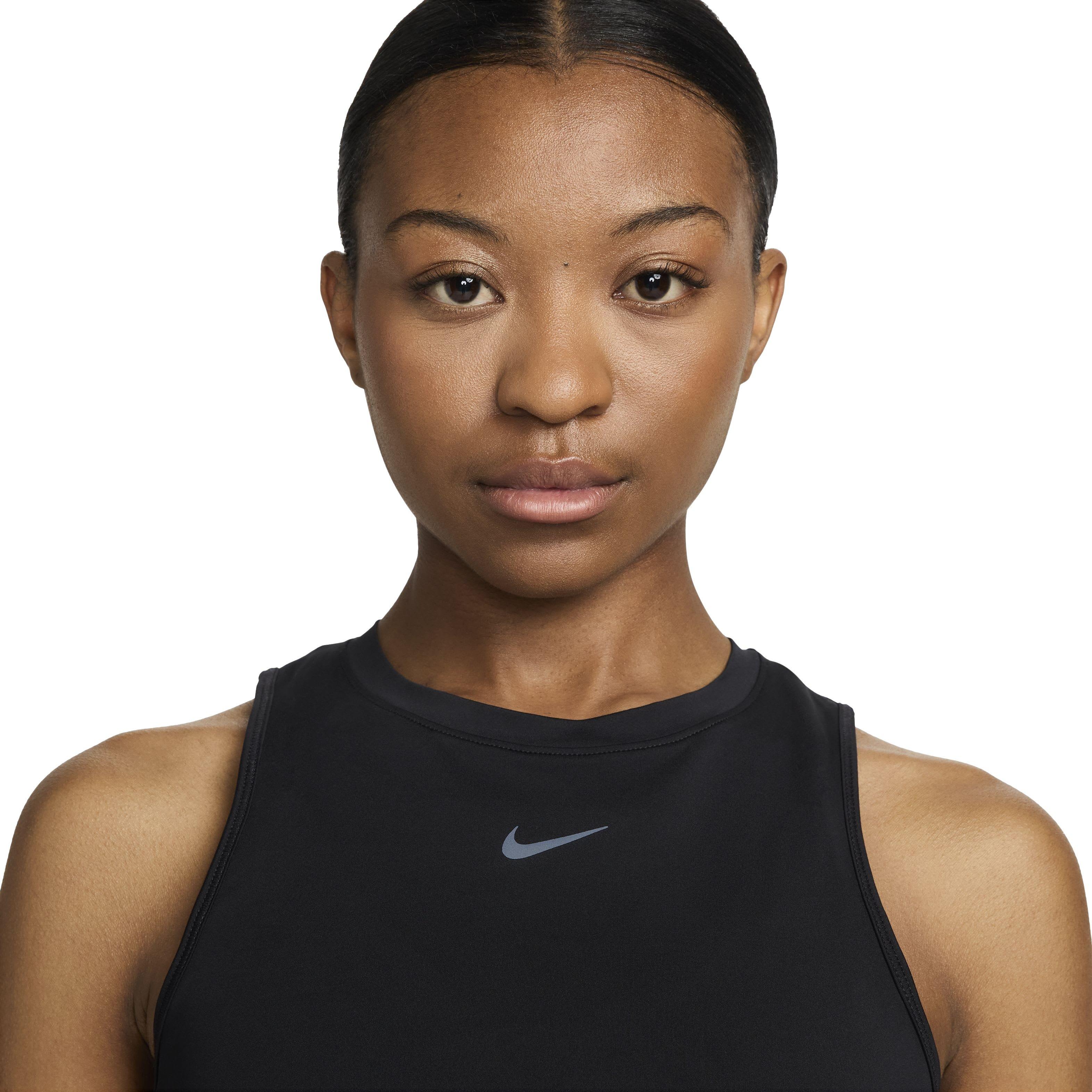 Nike Women's One Classic Dri-FIT Tank Top - Black - BLACK Thumbnail View 3