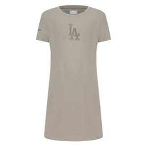 Pro Standard Big Girls' MLB Los Angeles Dodgers Neutral Top Dress -Khaki