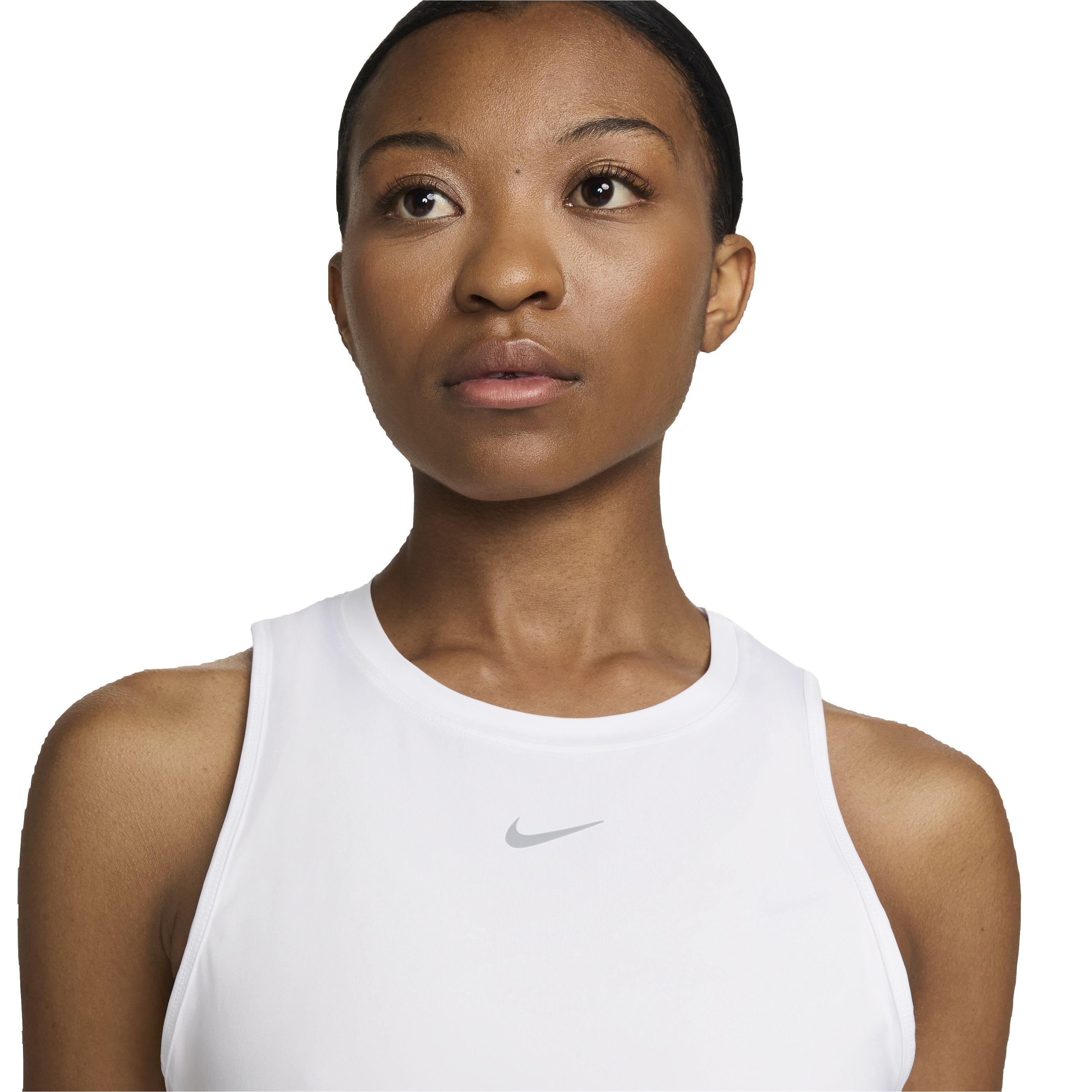 Nike Women's One Classic Dri-FIT Tank Top - White - WHITE Thumbnail View 3