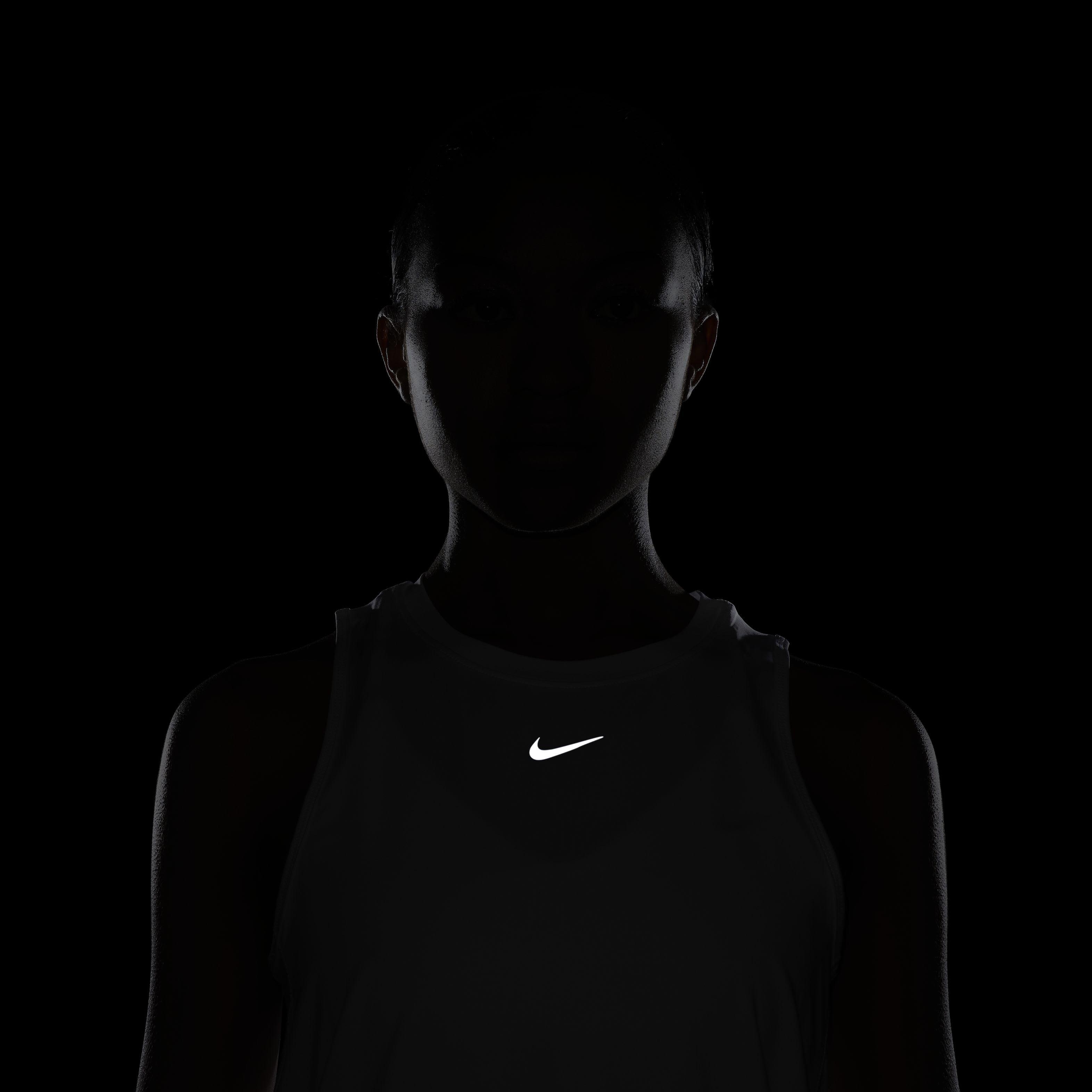 Nike Women's One Classic Dri-FIT Tank Top - White - WHITE Thumbnail View 6