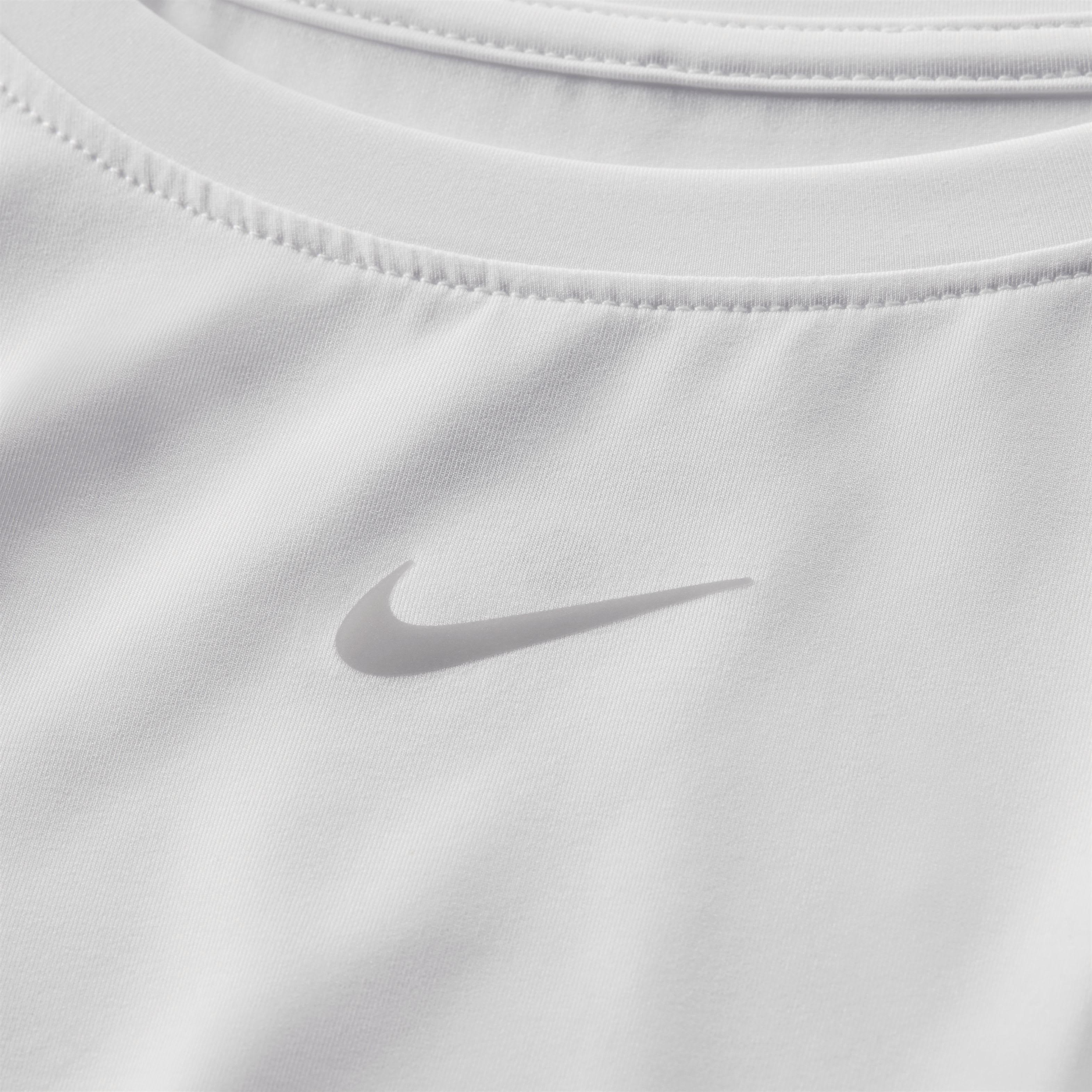 Nike Women's One Classic Dri-FIT Tank Top - White - WHITE Thumbnail View 7