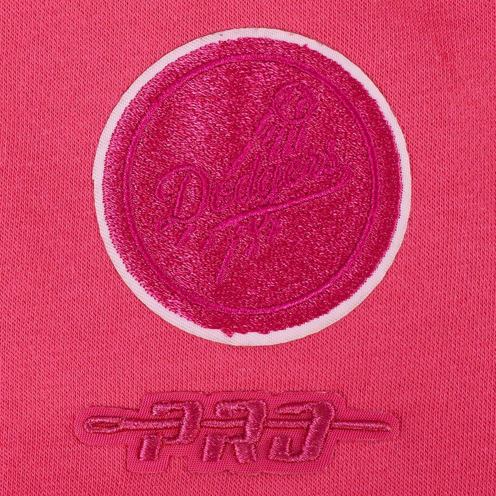 Pro Standard MLB Los Angeles Dodgers Triple Pink Big Girls' Fleece Crewneck