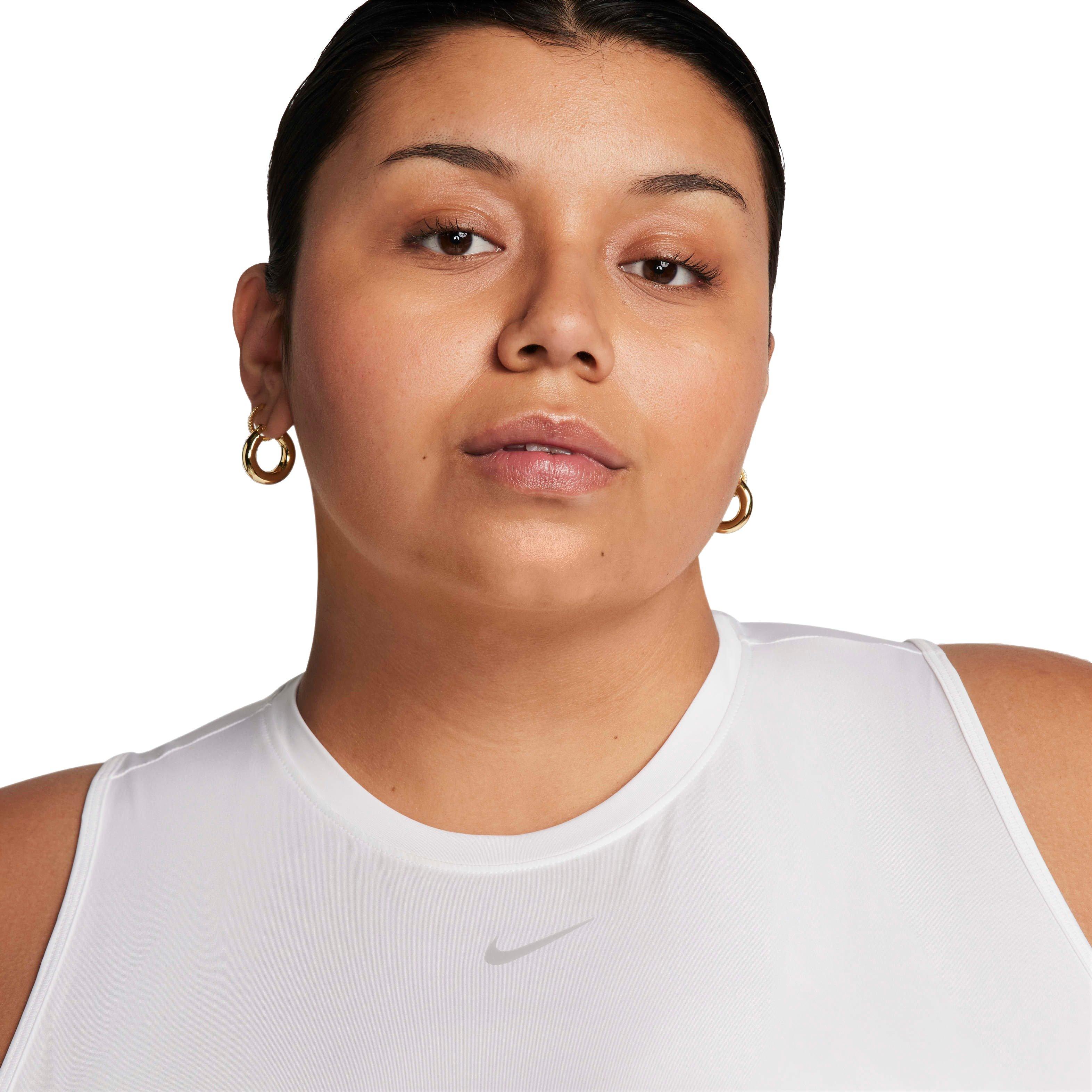 Nike Women's One Classic Dri-FIT Tank - White - WHITE Thumbnail View 3
