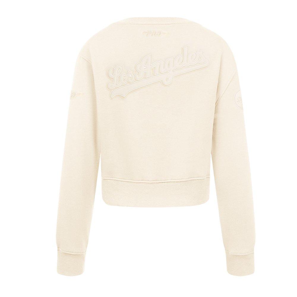 Pro Standard MLB Los Angeles Dodgers Big Girls' Cream Fleece Crewneck