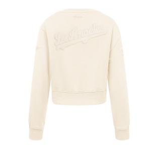 Pro Standard Big Girls' MLB Los Angeles Dodgers Fleece Crewneck -Cream