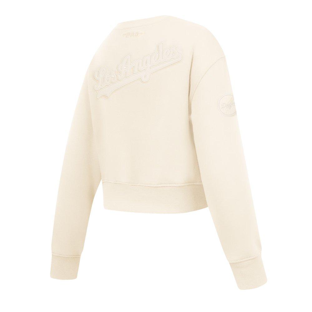 Pro Standard MLB Los Angeles Dodgers Big Girls' Cream Fleece Crewneck