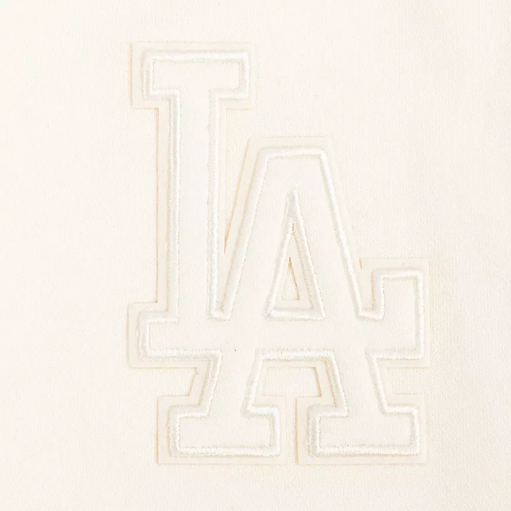 Pro Standard Big Girls' MLB Los Angeles Dodgers Fleece Crewneck - Cream - CREAM