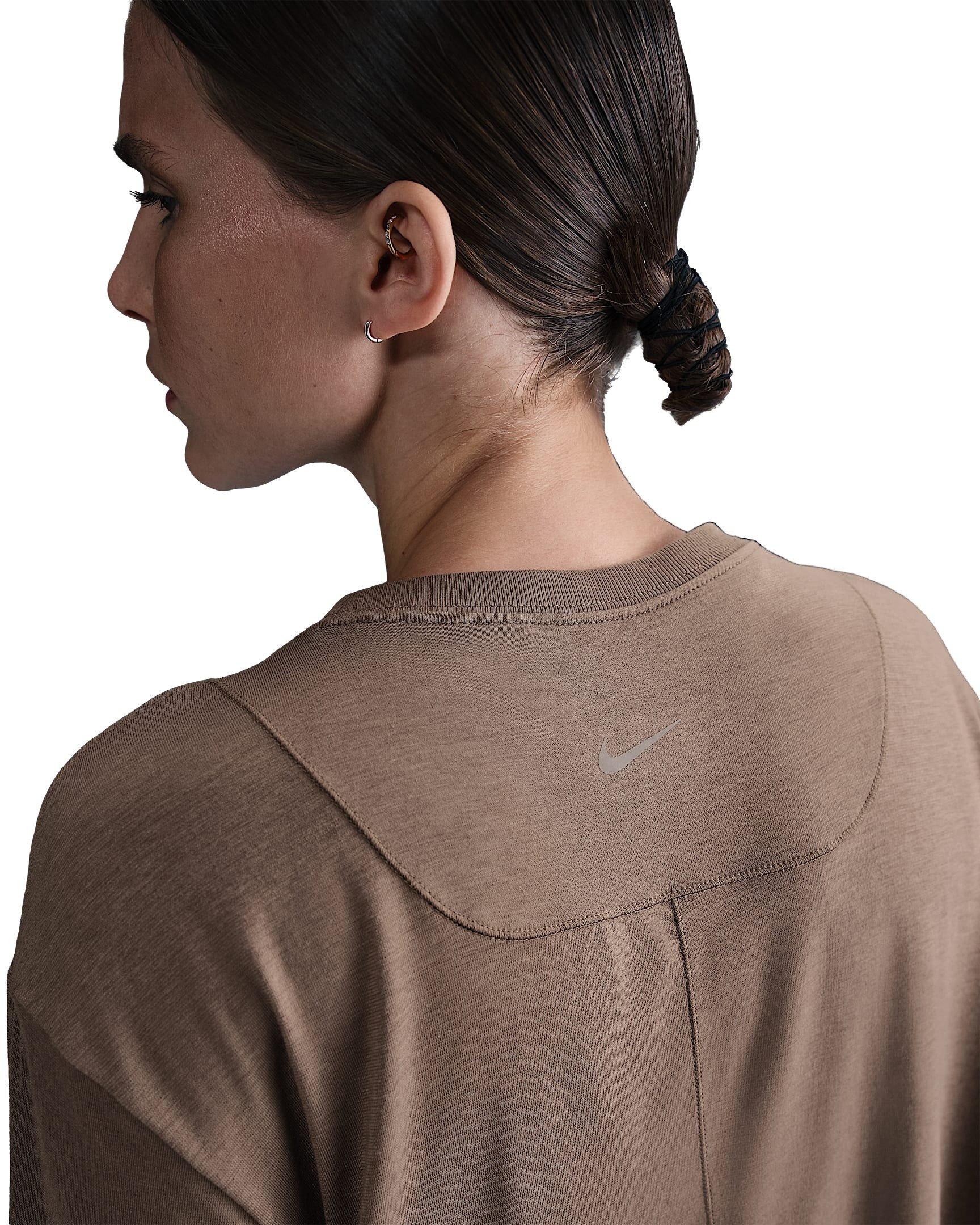Nike One Relaxed Dri-FIT Women's Brown Long-Sleeve Top