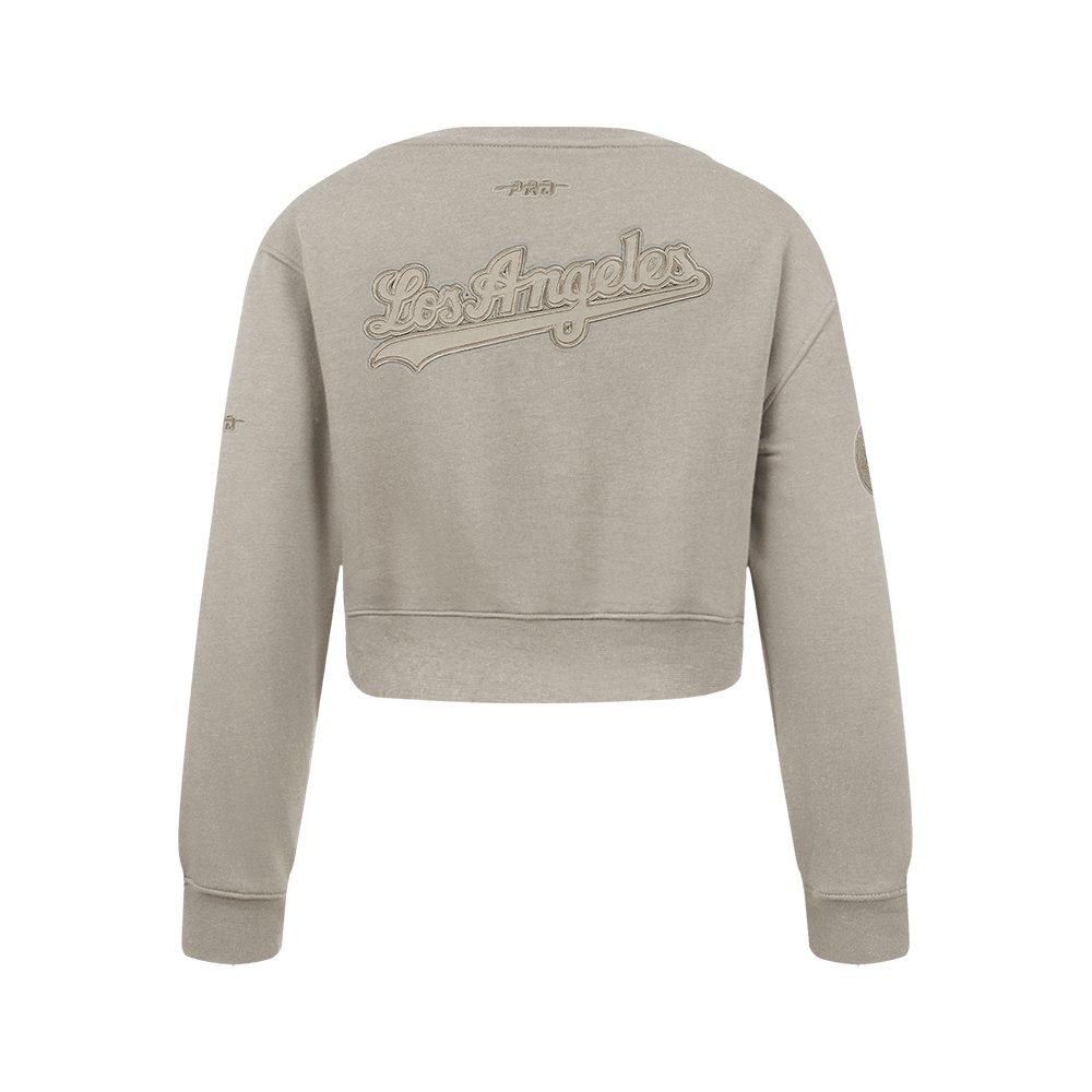 Pro Standard MLB Los Angeles Dodgers Big Girls'&nbsp;Khaki&nbsp;Fleece Crewneck