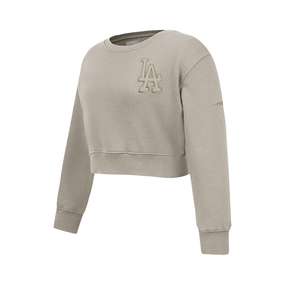 Pro Standard MLB Los Angeles Dodgers Big Girls'&nbsp;Khaki&nbsp;Fleece Crewneck