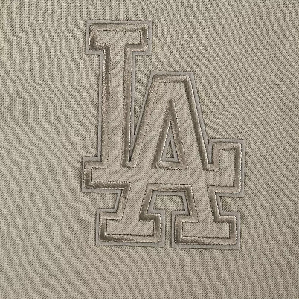 Pro Standard Big Girls' MLB Los Angeles Dodgers Fleece Crewneck -Khaki - KHAKI