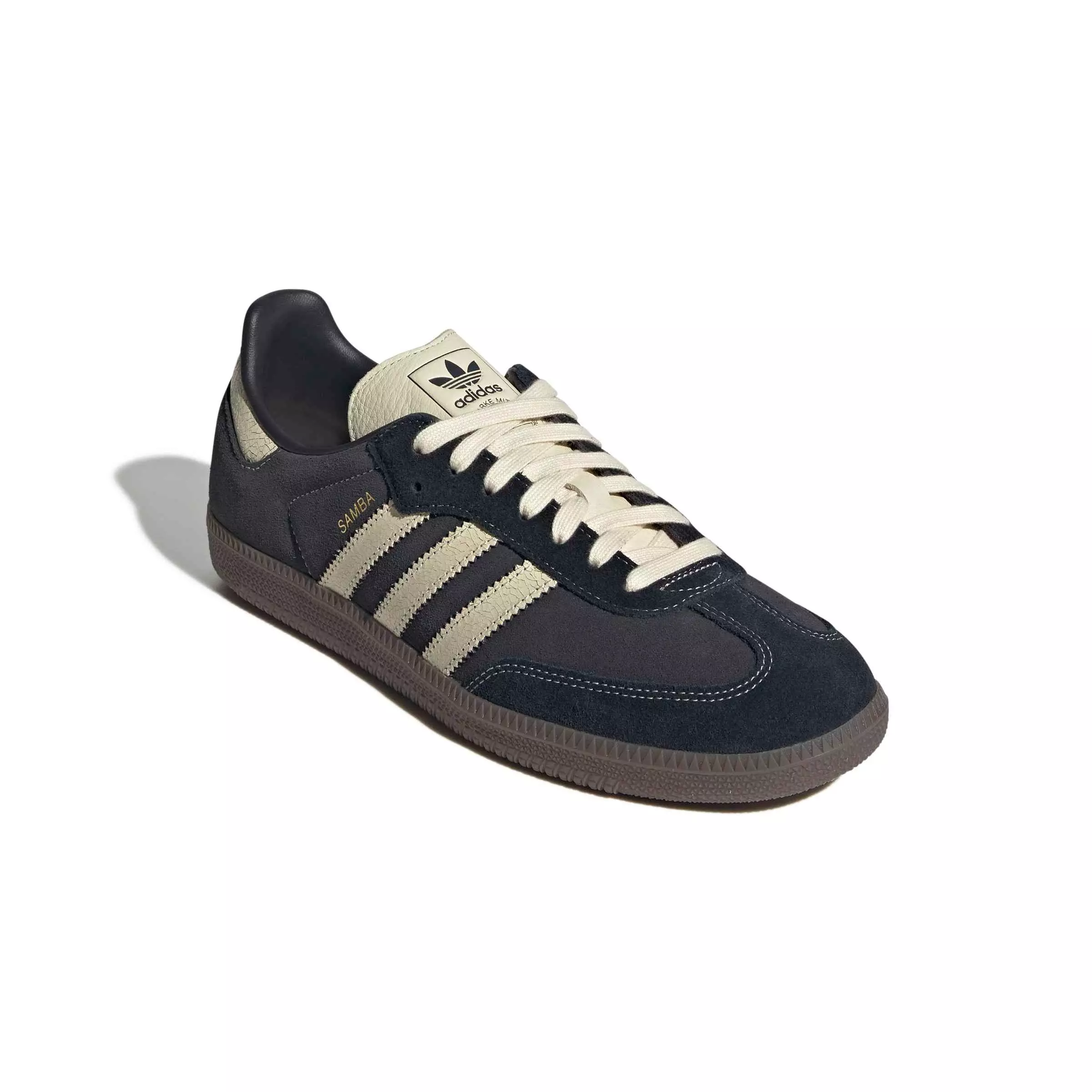 adidas Originals Samba OG "Carbon/Warm Vanilla/Gum 5" Men's Shoe - CARBON/VANILLA/GUM