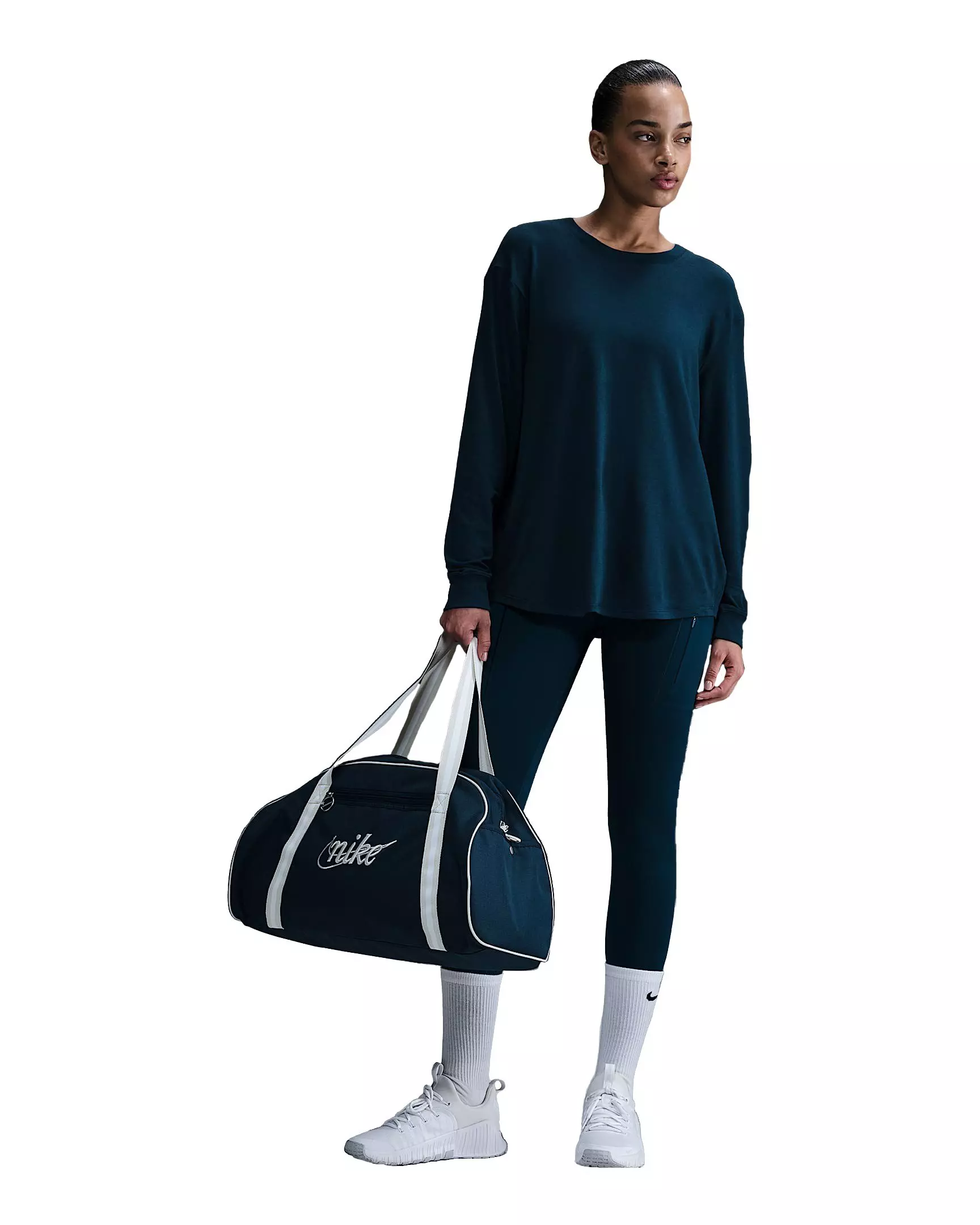 Nike Women's One Relaxed Dri-FIT Long-Sleeve Top - Blue - BLUE