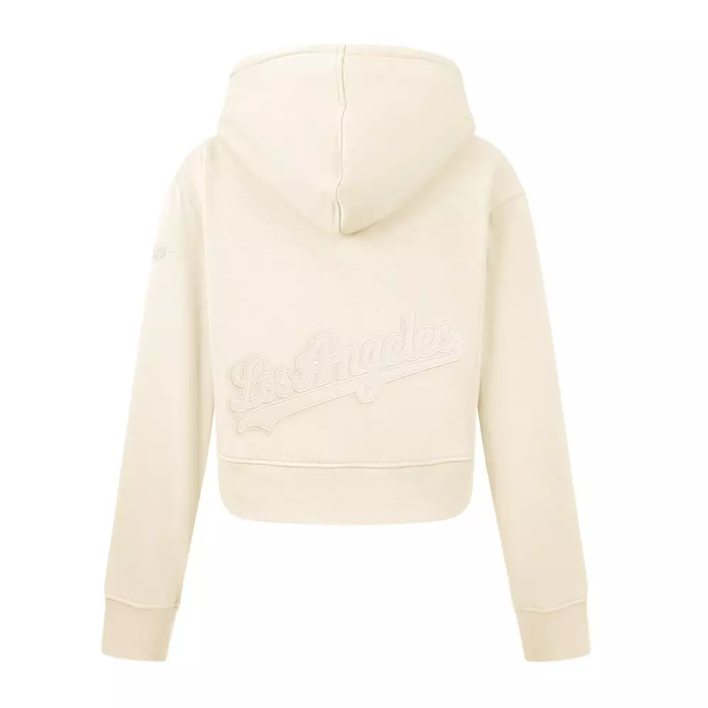 Pro Standard Big Girls' MLB Los Angeles Dodgers Neutral Fleece Pullover Hoodie - Cream - CREAM