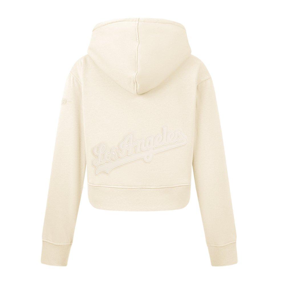 Pro Standard MLB Los Angeles Dodgers Neutral Big Girls' Cream Fleece Pullover Hoodie