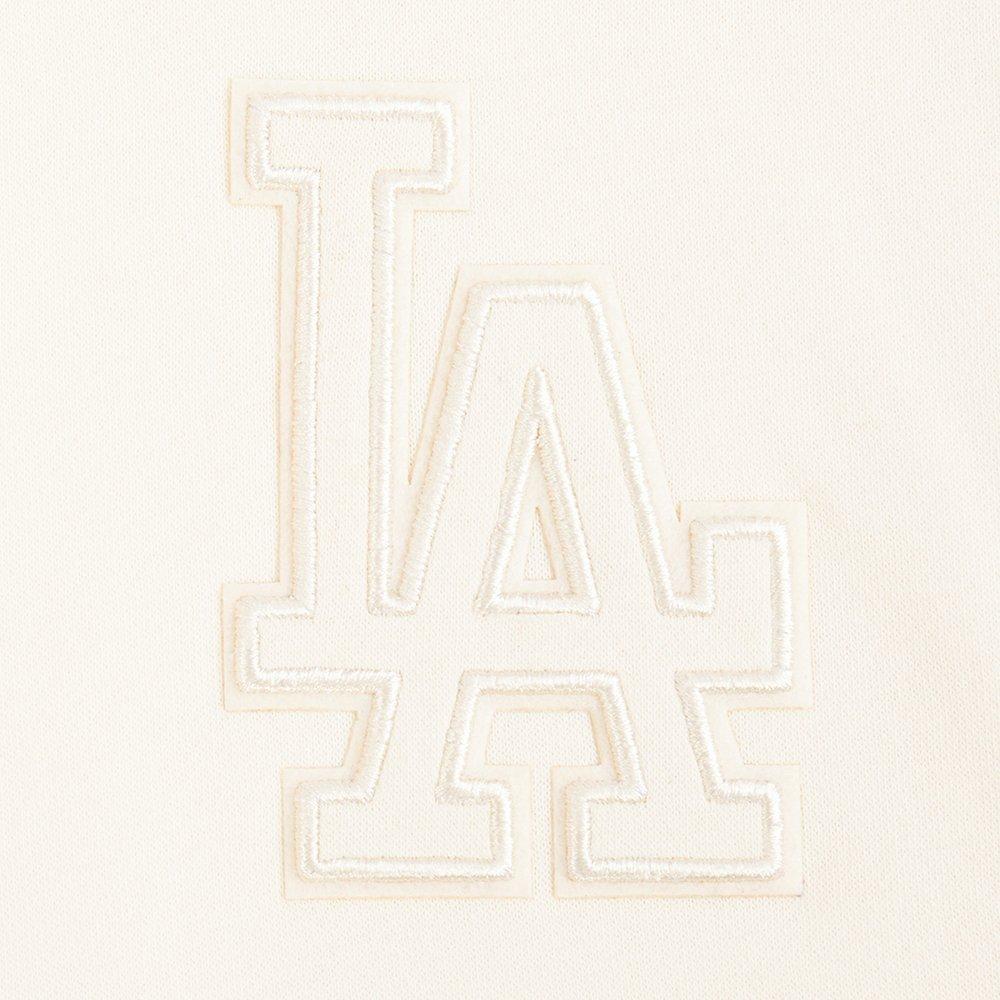 Pro Standard MLB Los Angeles Dodgers Neutral Big Girls' Cream Fleece Pullover Hoodie