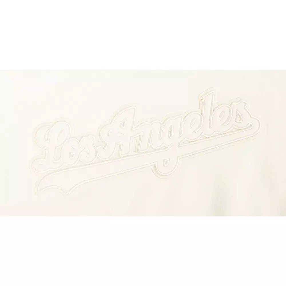 Pro Standard Big Girls' MLB Los Angeles Dodgers Neutral Fleece Pullover Hoodie -Cream - CREAM