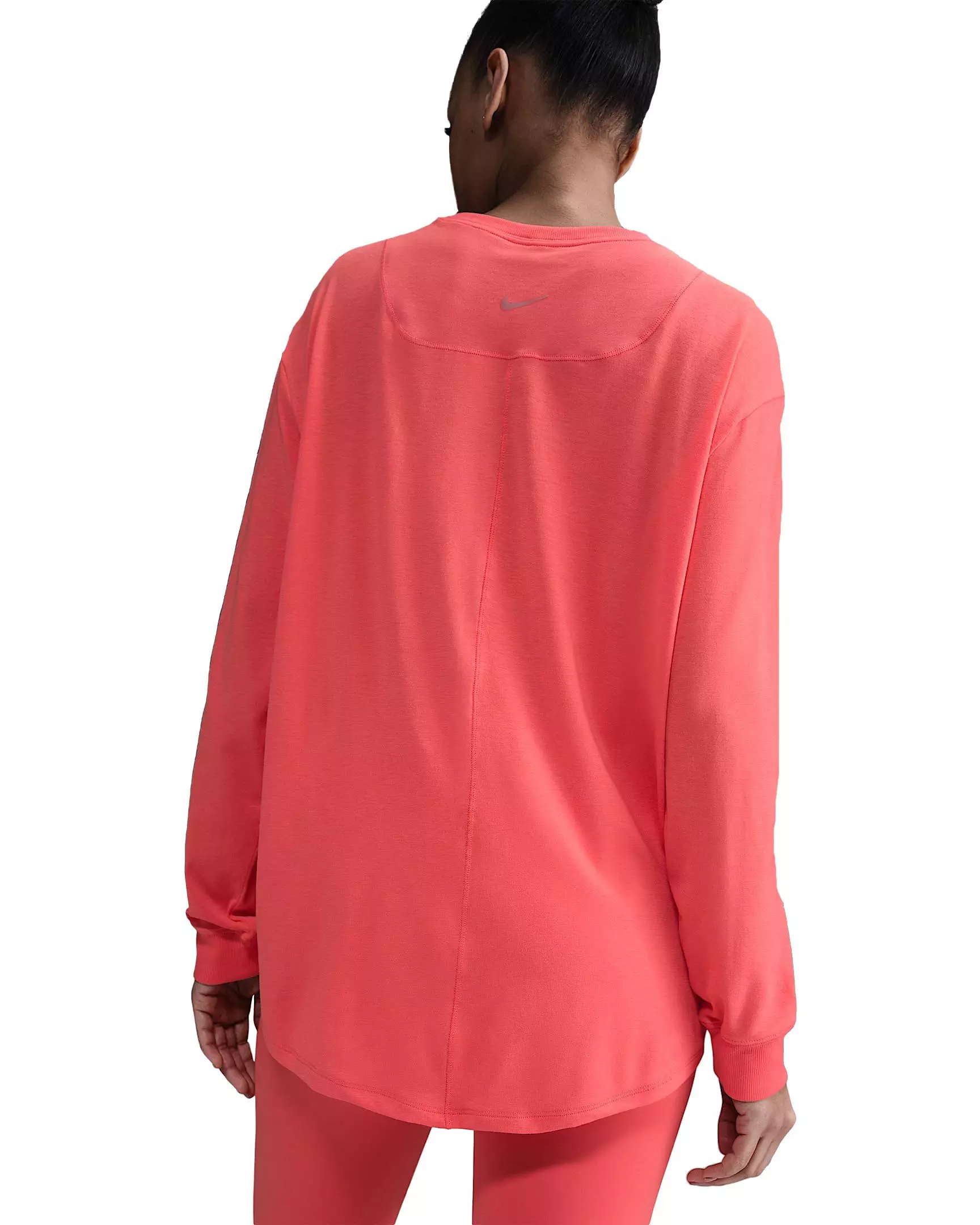 Nike Women's One Relaxed Dri-FIT Long-Sleeve Top - Orange - ORANGE