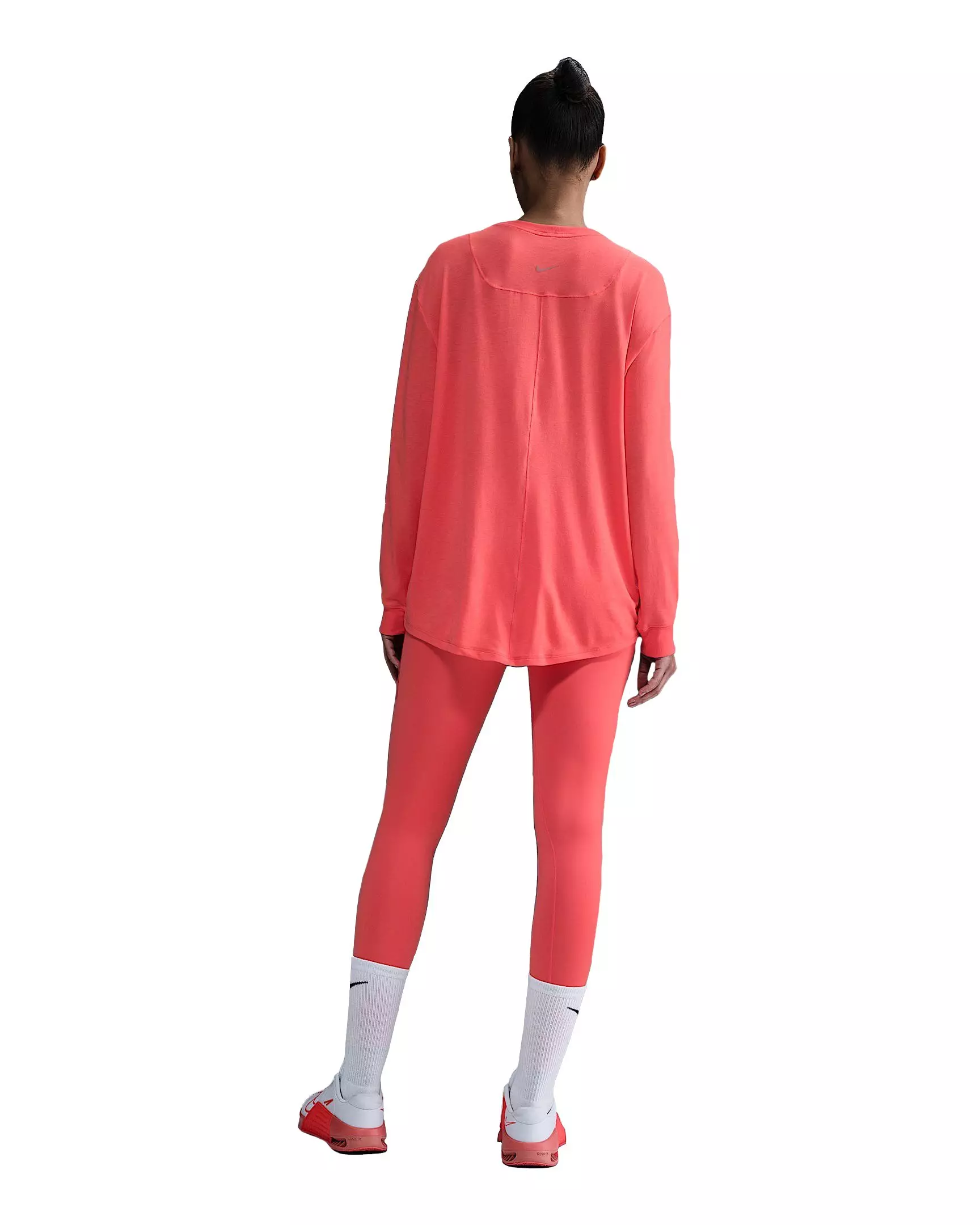 Nike Women's One Relaxed Dri-FIT Long-Sleeve Top - Orange - ORANGE