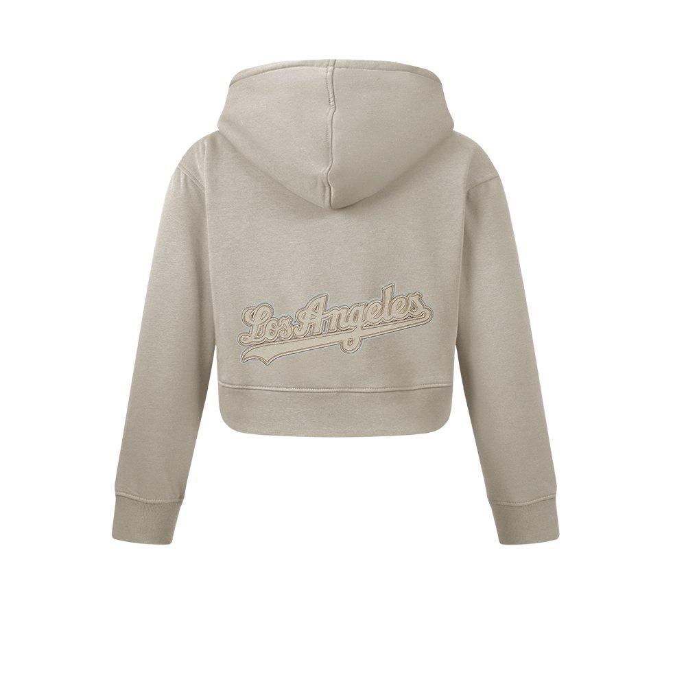 Pro Standard MLB Los Angeles Dodgers Neutral Big Girls' Khaki Fleece Pullover Hoodie