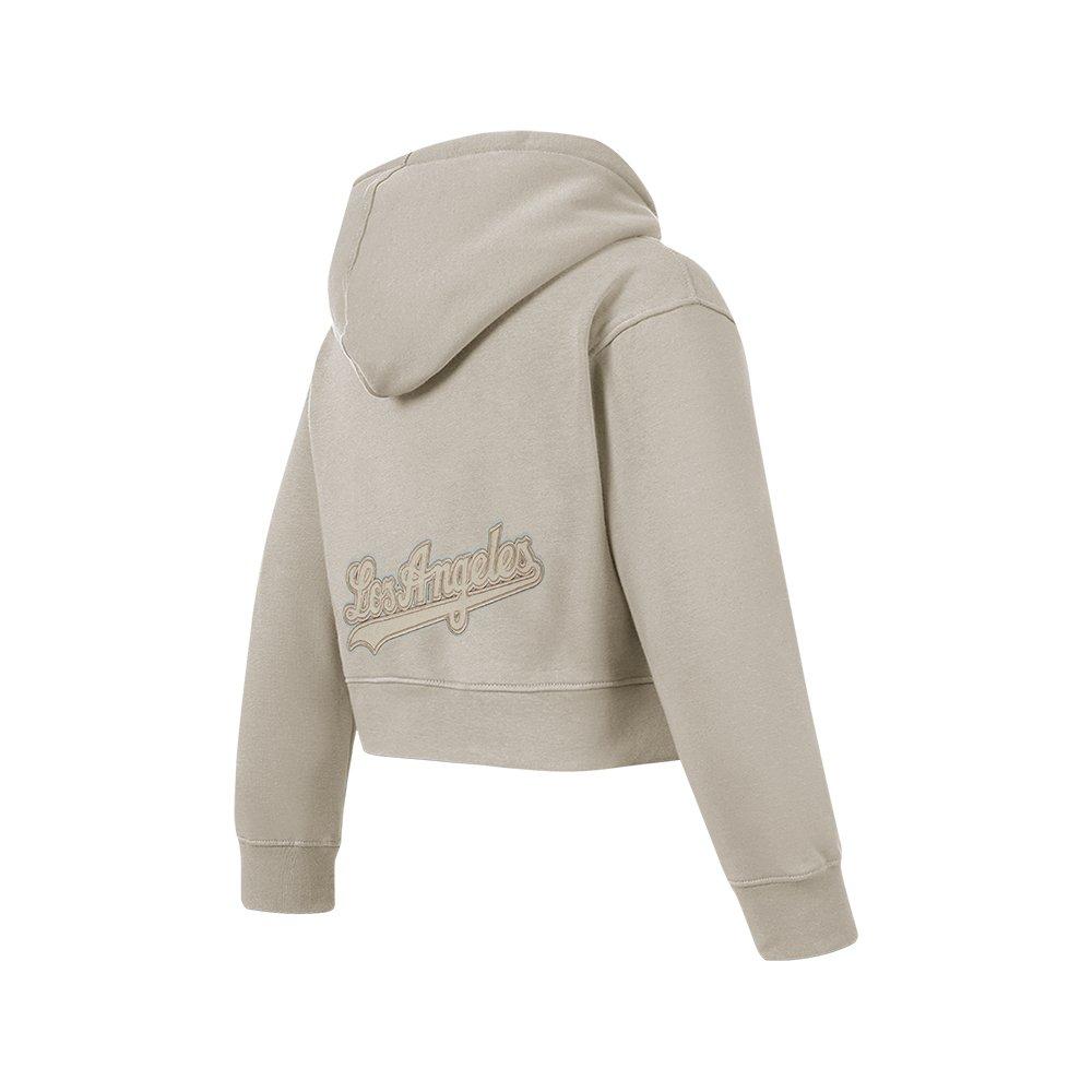Pro Standard MLB Los Angeles Dodgers Neutral Big Girls' Khaki Fleece Pullover Hoodie