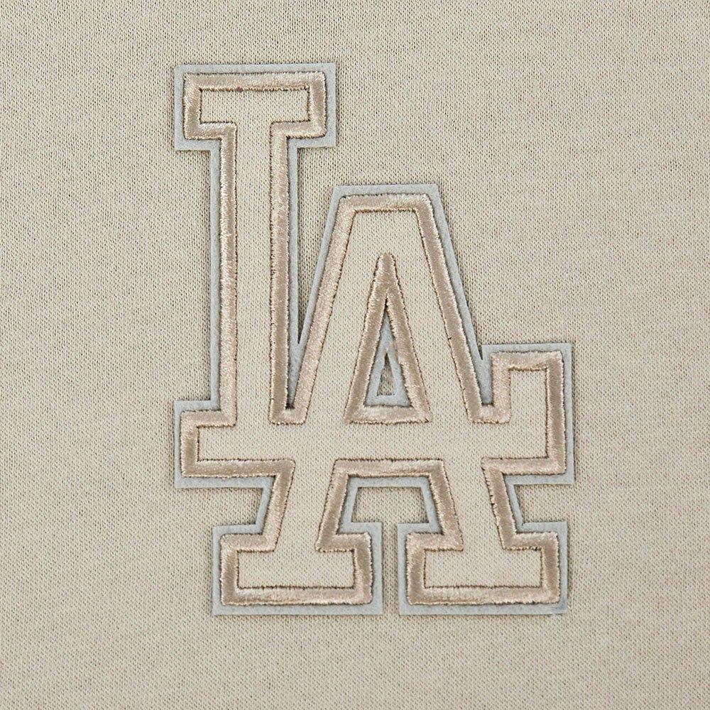 Pro Standard MLB Los Angeles Dodgers Neutral Big Girls' Khaki Fleece Pullover Hoodie