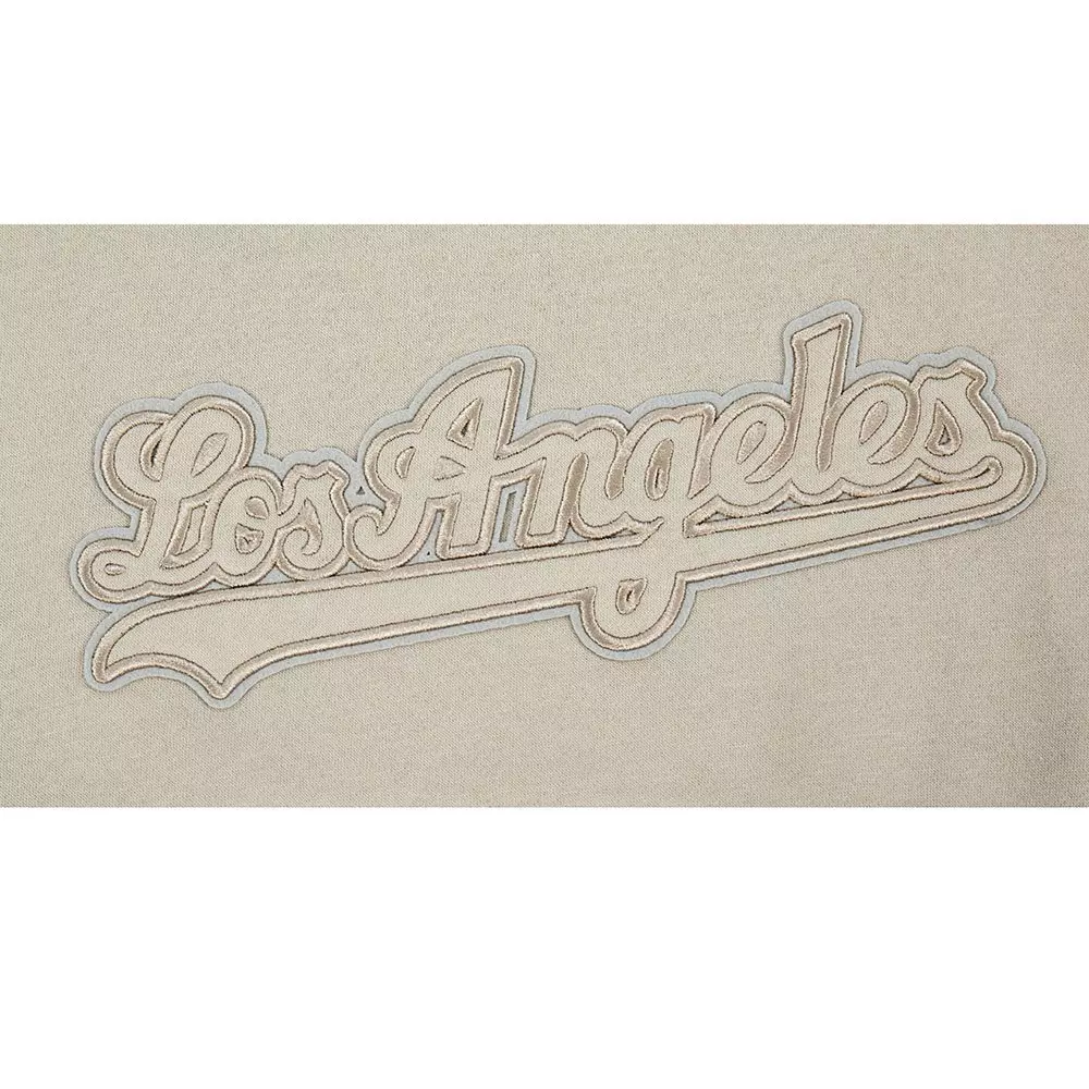 Pro Standard Big Girls' MLB Los Angeles Dodgers Neutral Fleece Pullover Hoodie - Khaki - KHAKI