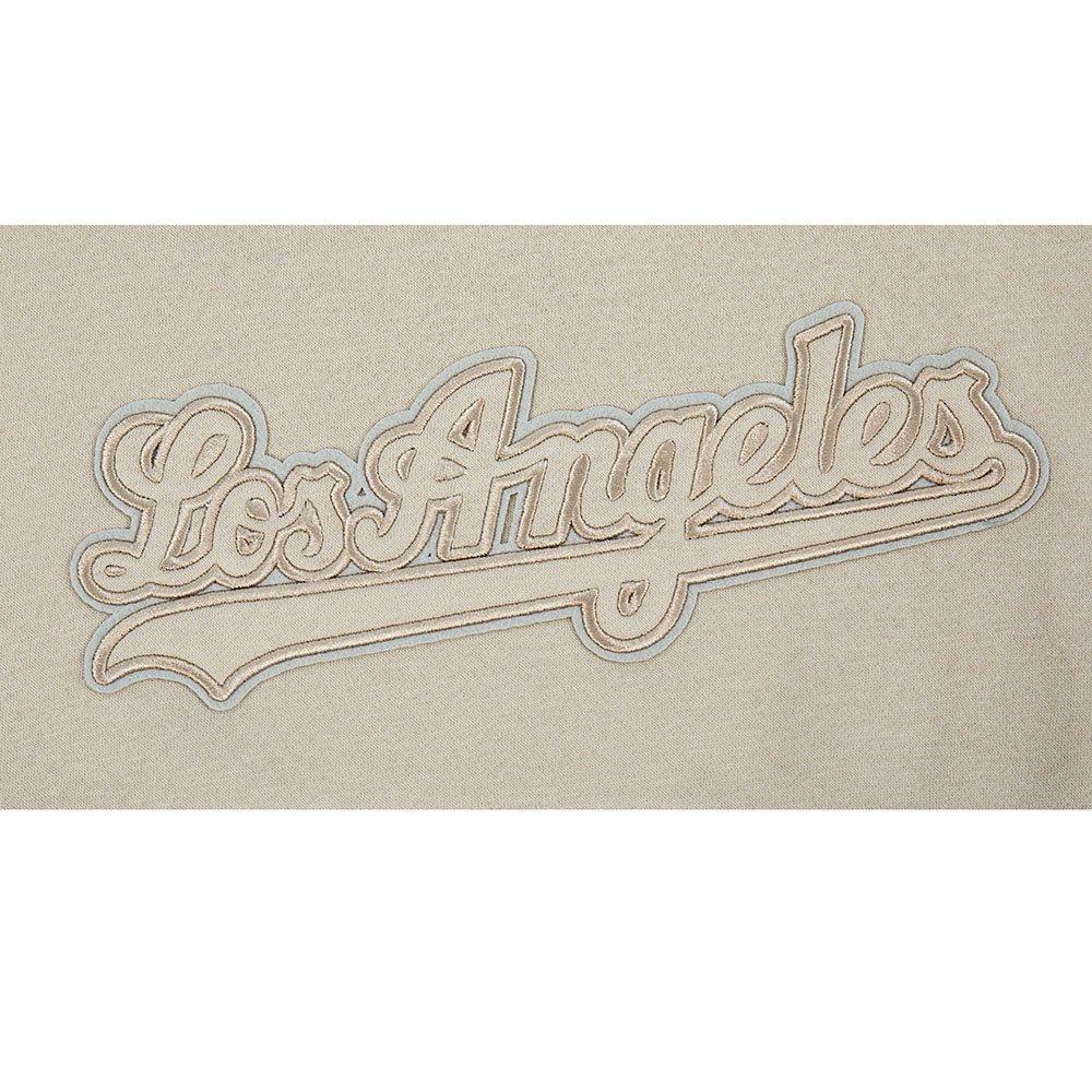 Pro Standard MLB Los Angeles Dodgers Neutral Big Girls' Khaki Fleece Pullover Hoodie