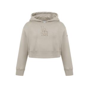 Pro Standard Big Girls' MLB Los Angeles Dodgers Neutral Fleece Pullover Hoodie -Khaki