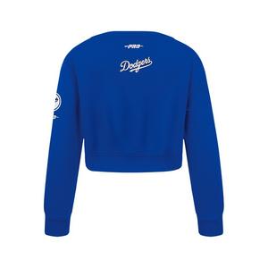 Pro Standard Big Girls' MLB Los Angeles Dodgers Classic Fleece Crewneck -Blue